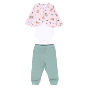 Baby Bodysuit, Coat and Trousers Set