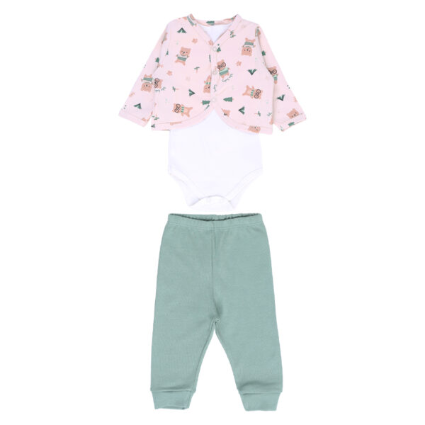 Baby Bodysuit, Coat and Trousers Set