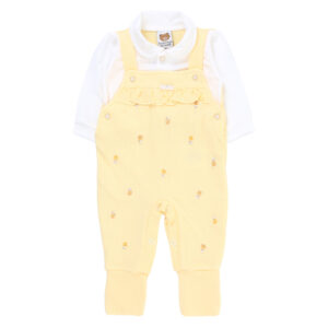 Baby's Cozy Half Mesh Dungarees Romper